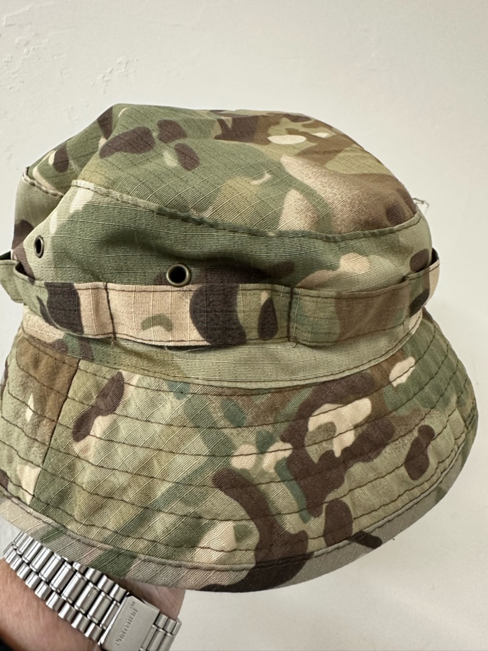Source Unknown Camo Bucket Hat in Green and Brown